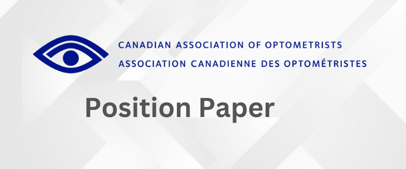 Canadian Association of Optometrists position paper on vision screening