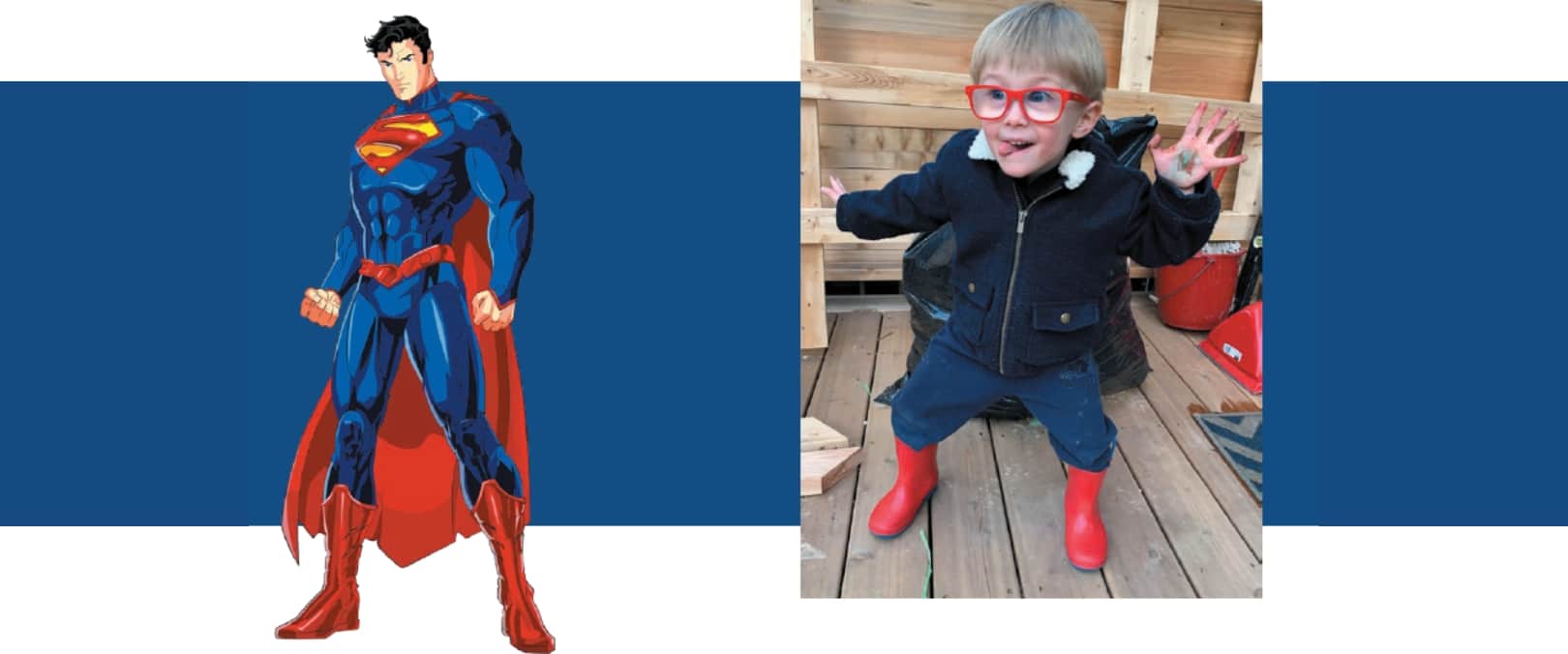 SBspecs Superman frame ajustments for kids