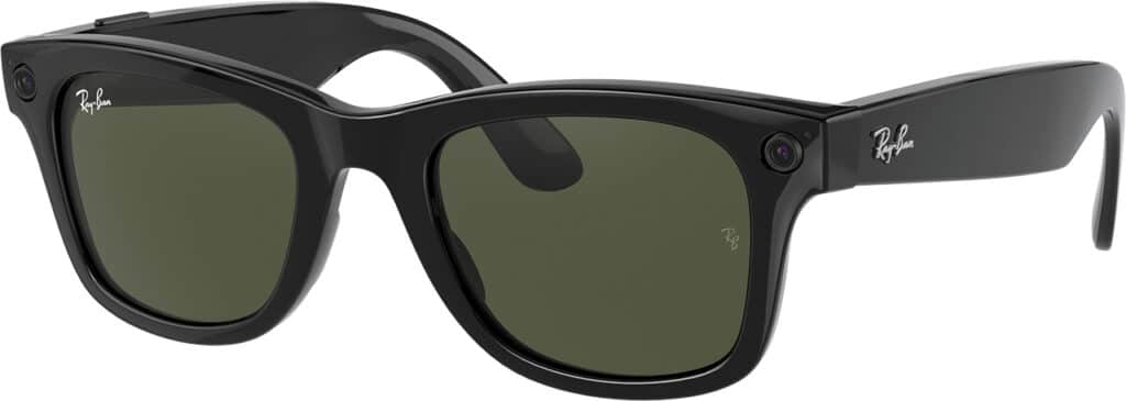 Ray-Ban, Stories frame on a white background.