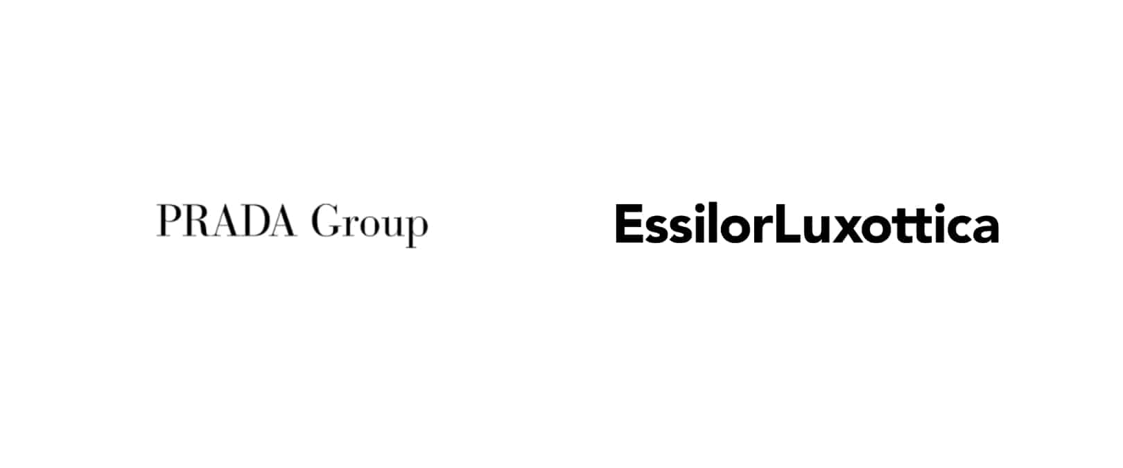 Prada Group and EssilorLuxottica logos